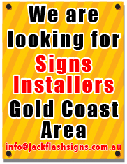 Jack Flash Signs looking for Signs Installers